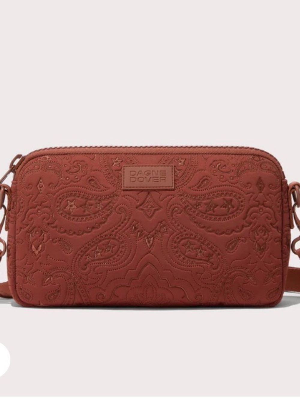 Dagne Dover Nora Crossbody Shoulder Bag in Sweet Tea Paisley Brown NWT - Picture 3 of 6